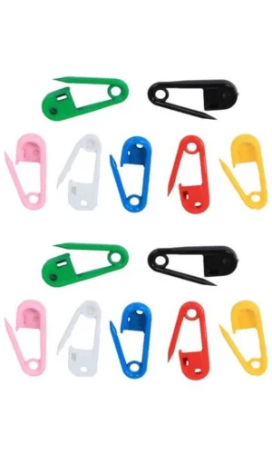 Çengelli İğne Plastik Renkli 10 Adet 2 cm