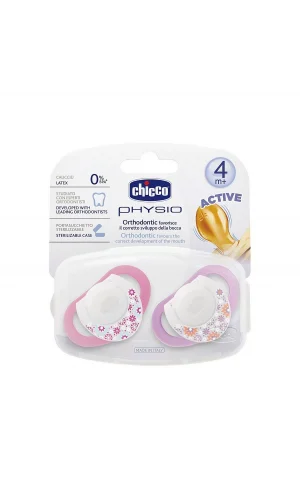 Chicco Physio Kauçuk Emzik 4+ ay - Pembe