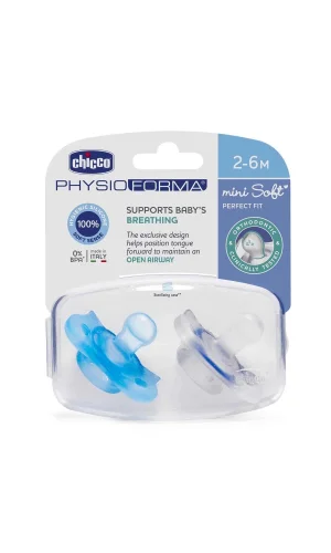 Chicco PhysioForma Mini Soft 2li Emzik 2-6 Ay Erkek