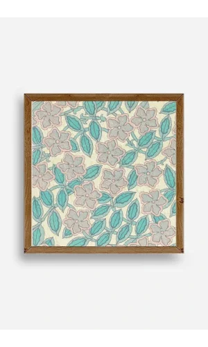 Çiçek Ahşap Çerçeveli Tablo