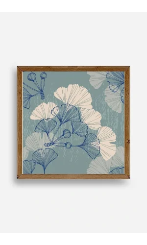 Çiçek Ahşap Çerçeveli Tablo