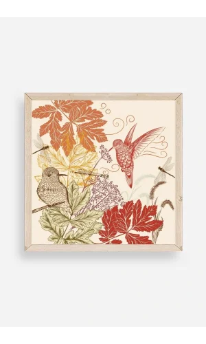 Çiçek Ahşap Çerçeveli Tablo