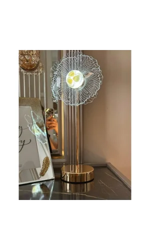 Çiçek Tasarımlı LED Masa Lambası