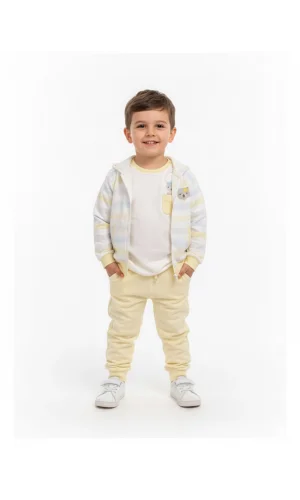 Çizgili Kapüşonlu hırka