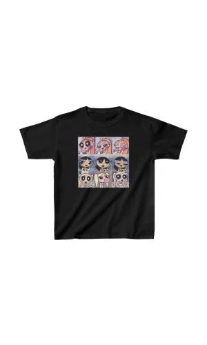 Çocuk Unisex Baskılı T-Shirt - Siyah