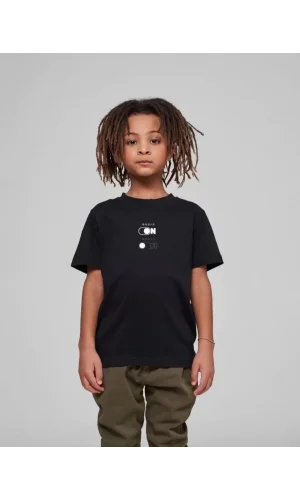 Çocuk Unisex Baskılı T-Shirt - Siyah