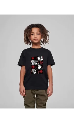 Çocuk Unisex Baskılı T-Shirt - Siyah