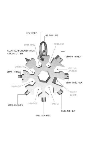 Çok Amaçlı Kar Tanesi Tornavida Seti 18 in 1