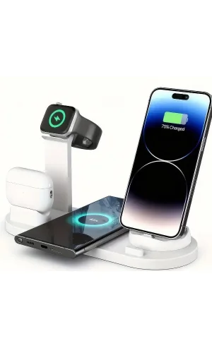 Çok İşlevli Şarj İstasyonu Beyaz Renk