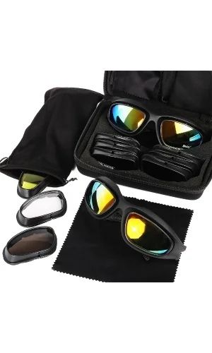 Çok Lensli Tactical Gözlük Seti