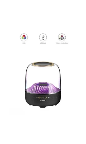 D33 Siyah Taşınabilir Kablosuz Bluetooth Hoparlör