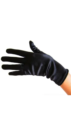 Siyah Renk Kısa Dans Gösteri Eldiveni