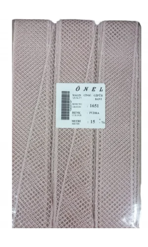 Dantel Polyester Güpür Bant Pudra 15 Metre En 3 cm ON-1651-PU