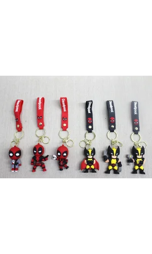 Deadpool Wolverine Silikon Anahtarlık