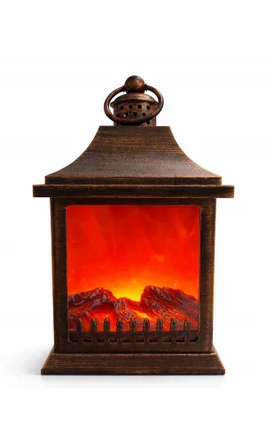 Dekoratif Ledli Şömine Lamba Model 2