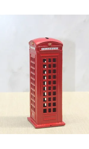 Dekoratif Metal Telefon Kulübesi Kumbara
