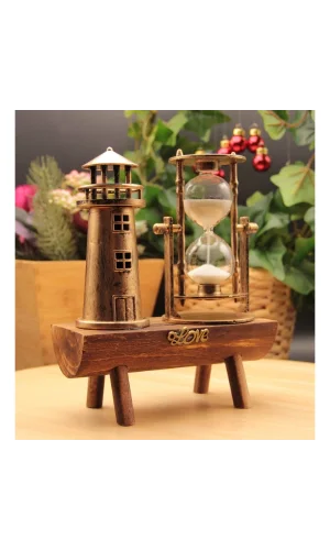 Deniz Feneri Biblolu Kum Saati