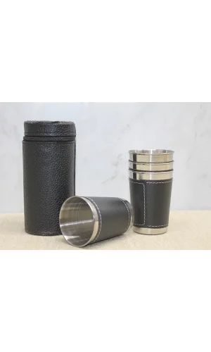 Derili Kılıflı 4lü Shot Bardak