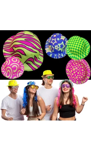 Desenli Plastik Parti Şapkası