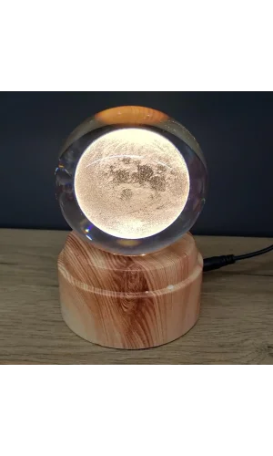 Dolunay Tasarımlı Dönen Cam Küre