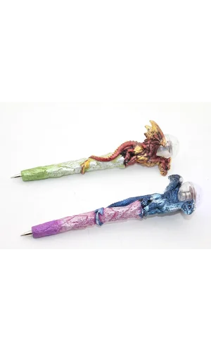 Dragonlu Polyester Işıklı Tükenmez Kalem