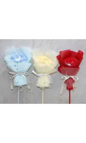 El Örgüsü Tekli Çiçek Buketi