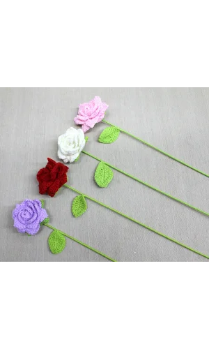 El Örgüsü Tekli Gül