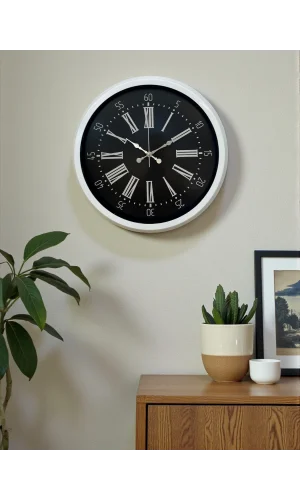 Elegance White 40 Cm Metal Duvar Saati