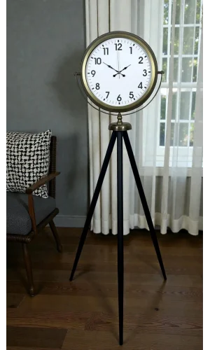 Eskitme Tripod Ayaklı Dekoratif Saat
