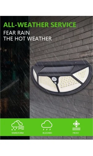 Fonksiyonel Sensörlü 102 Ledli Solar Bahçe Lambası