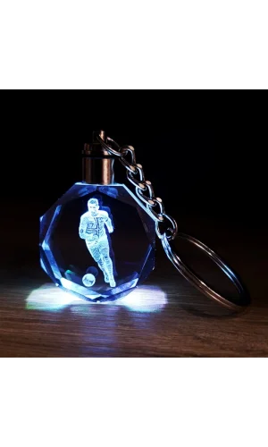 Futbolcu Tasarımlı Işıklı Anahtarlık