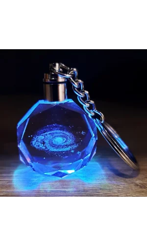 Galaxy Gezegen Tasarım Işıklı Anahtarlık