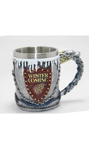 Game Of Thrones Tasarımlı 3D Çelik Kupa Bardak