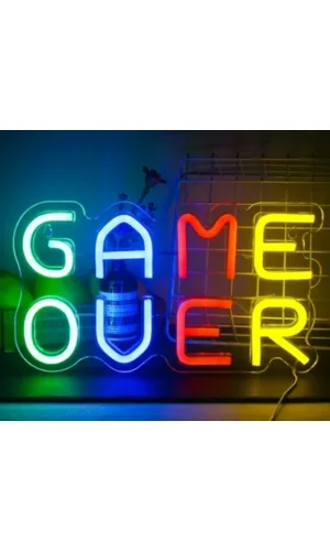GAME OVER Tasarımlı Neon Led