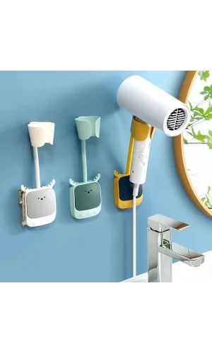 Geyik Figürlü Fön Makinesi Askı Aparatı