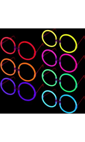 Glow Stick Yuvarlak Gözlük 12 Adet
