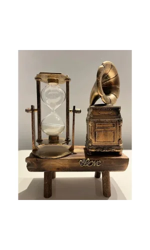 Gramofon Biblolu Kum Saati