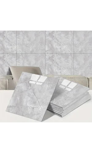 Gri Mermer Desen Duvar Sticker (30x30)