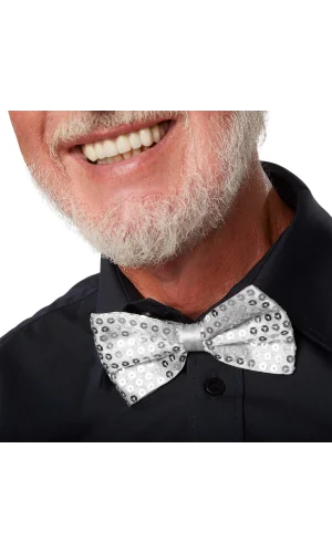 Gümüş Payetli Pullu Papyon