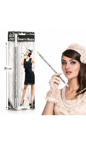 Gümüş Payetli Sigara Tutacağı