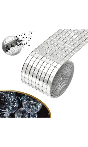 Gümüş Renk Aynalı Dekor Bandı Kendinden Yapışkanlı 1 Metre x 4 cm