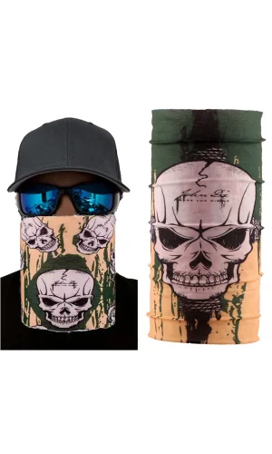 Haki Kuru Kafa Baskılı Buff Bandana 25x48 cm