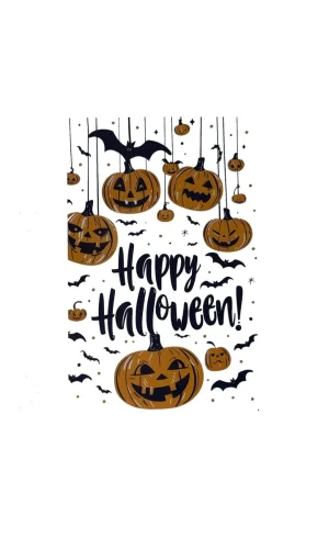 Halloween Temalı Balkabaklı Duvar Sticker Seti