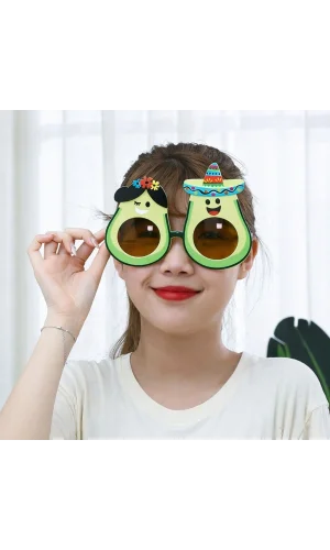 Hawaii Temalı Avokado Gözlük