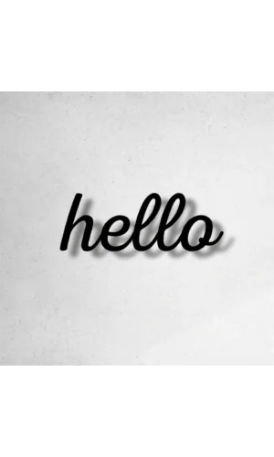 Hello Yazılı Ahşap Tablo