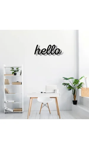 Hello Yazlı Ahşap Tablo