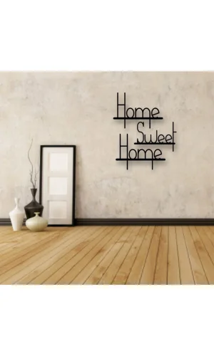 Home Sweet Home Yazlı Ahşap Tablo