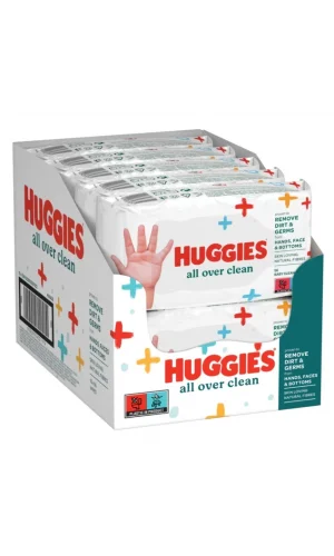 Huggies All Over Clean Bebek ve Çocuk Islak Mendili 10x56 Yaprak