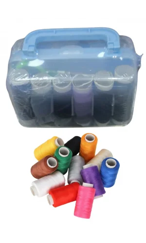 İplik Set Kare Plastik Dikiş Seti (Renk Stok Durumuna Göre)