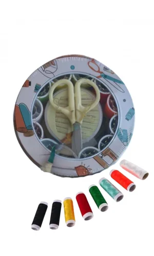 İplik Set Teneke Kutu Dikiş Seti